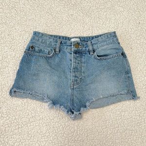 Amuse Society Button Fly Cut Off Shorts